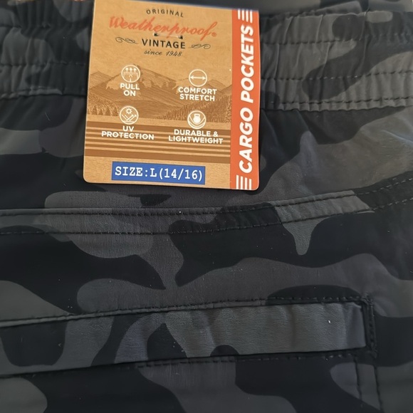 Weatherproof vintage cargo shorts Gym School Uniform Large 14/16 - Picture 10 of 10